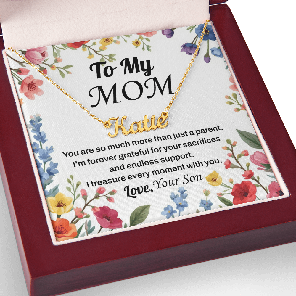 Custom Name Necklace for Mom for Mother's Day from Son