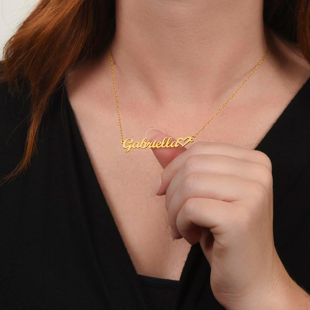 Custome Heart Name Necklace for Daughter - Gift from Mom