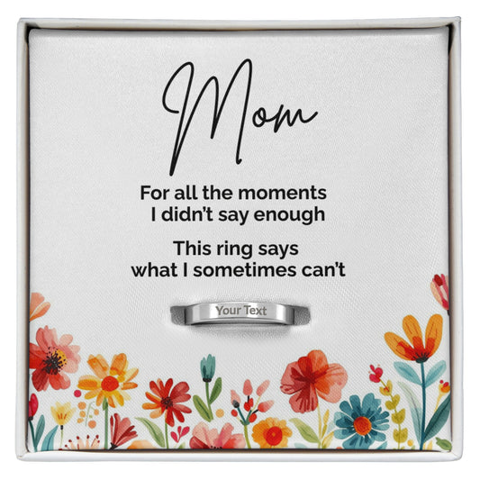 Custom Ring for Mom – Engraved with Your Message