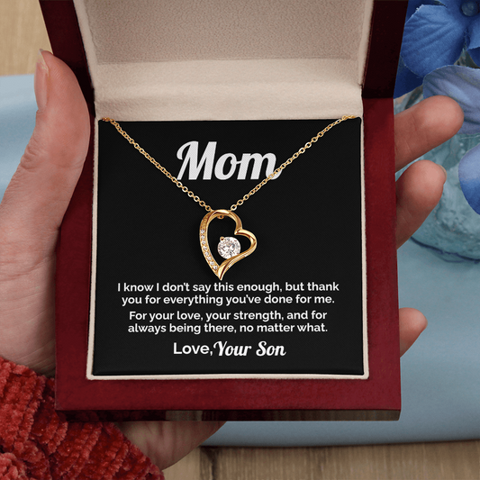 Heart Necklace for Mom from Son