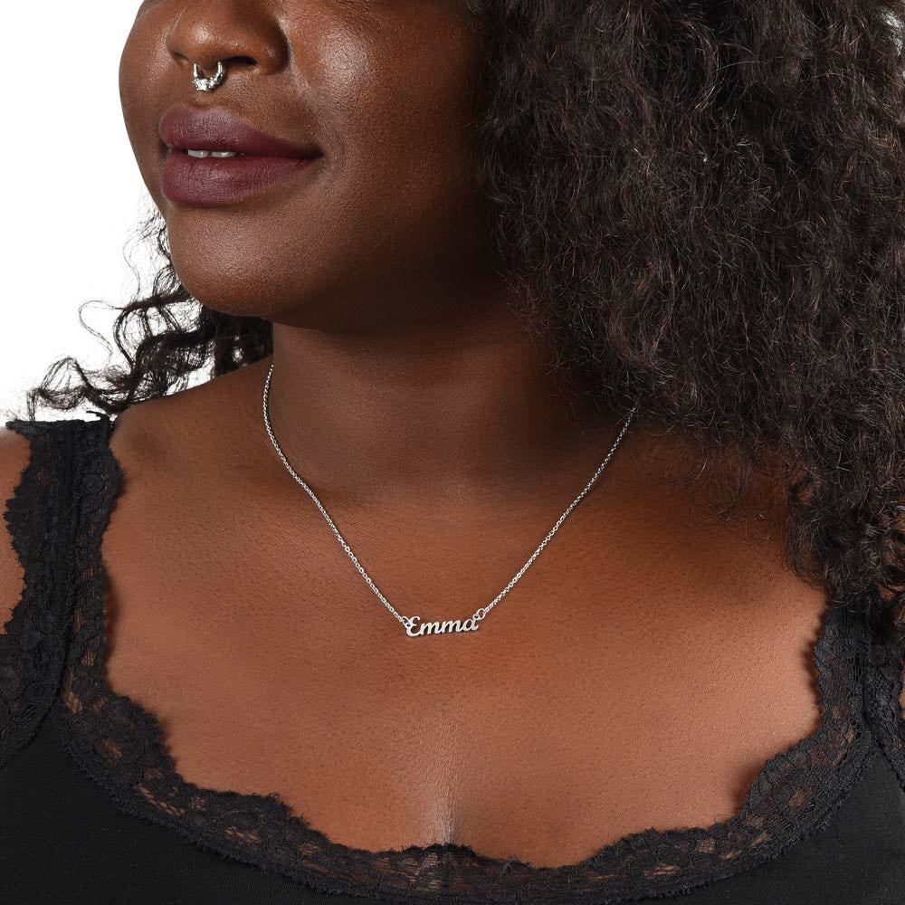 Custom Name Necklace for Daughter – Personalized Gift from Mom or Dad