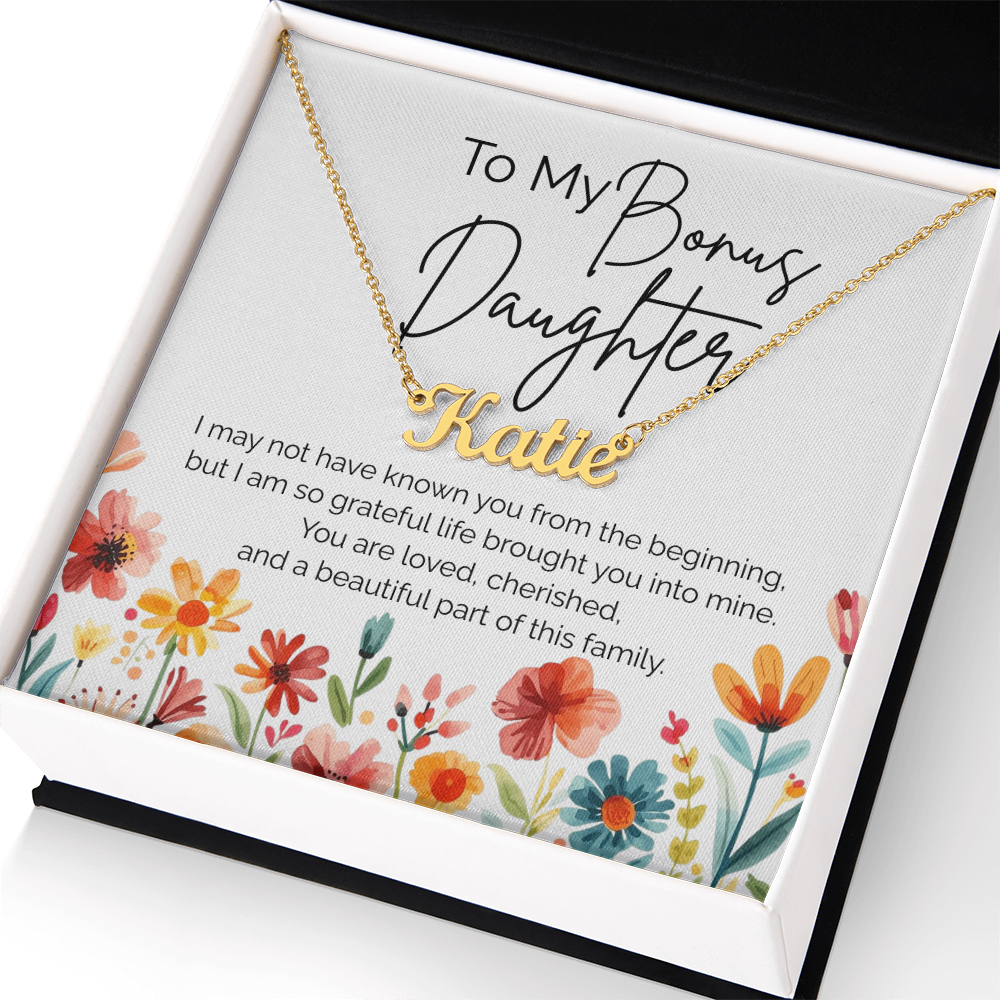 Bonus Daughter Necklace – Personalized Gift for Stepdaughter
