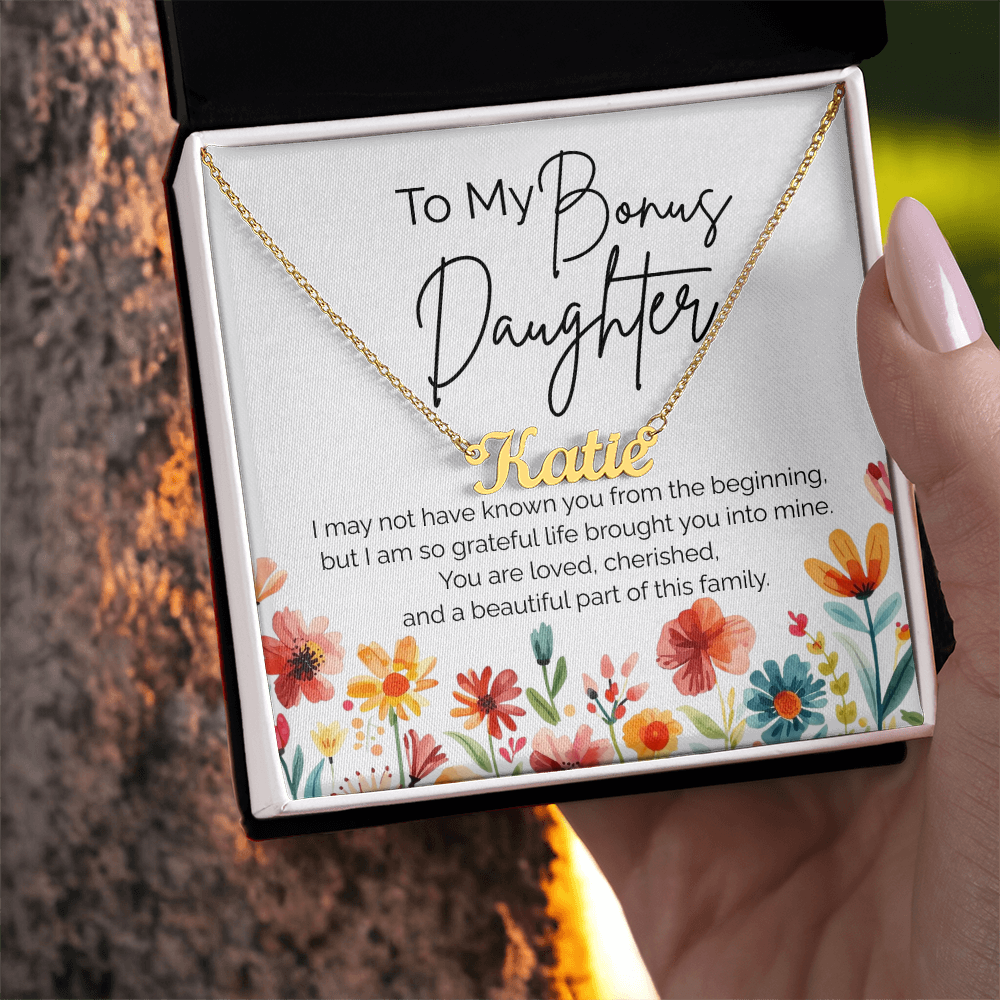Bonus Daughter Necklace – Personalized Gift for Stepdaughter