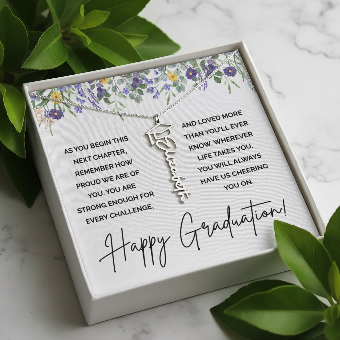 Custom Graduation Necklace Gift for Daughter