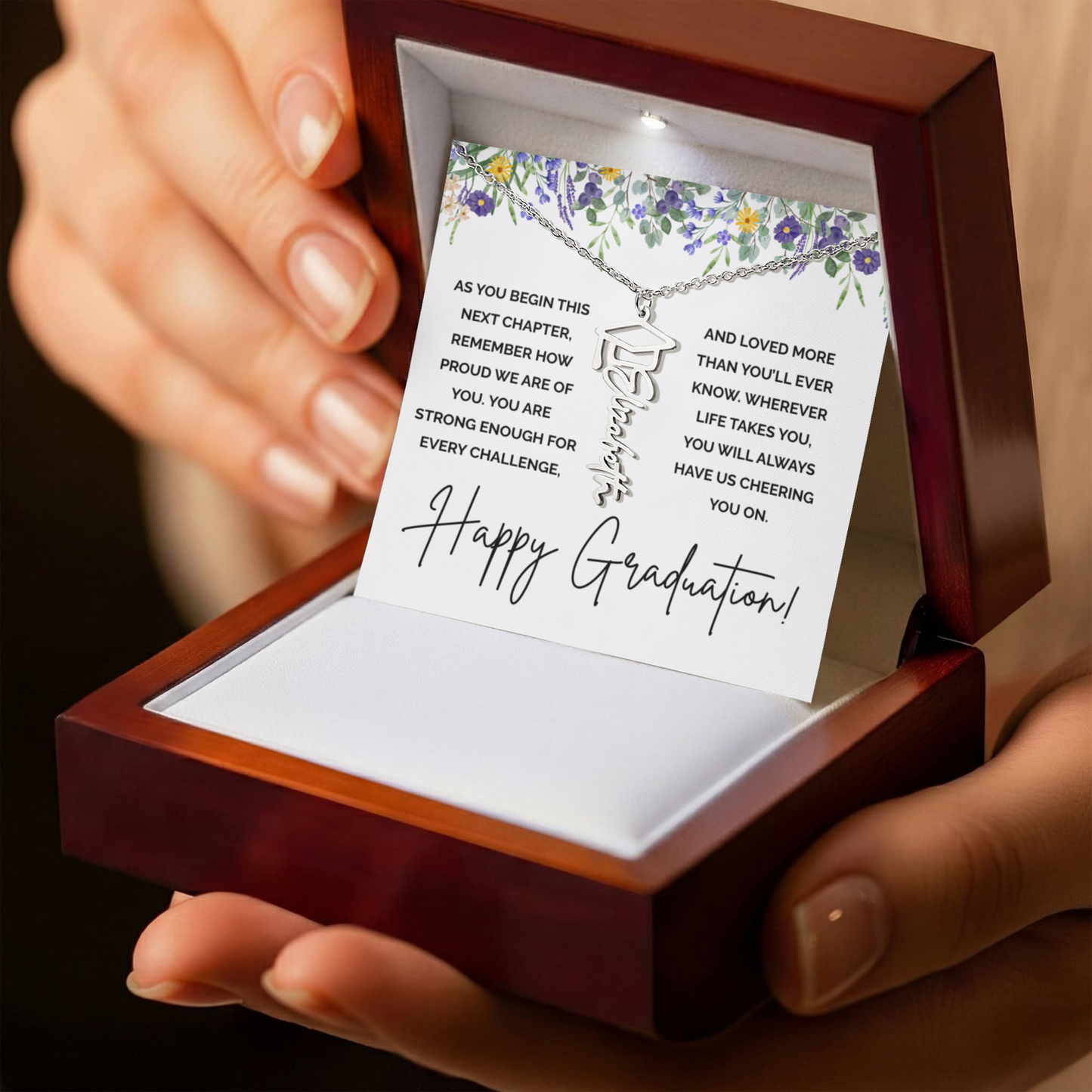 Custom Graduation Necklace Gift for Daughter