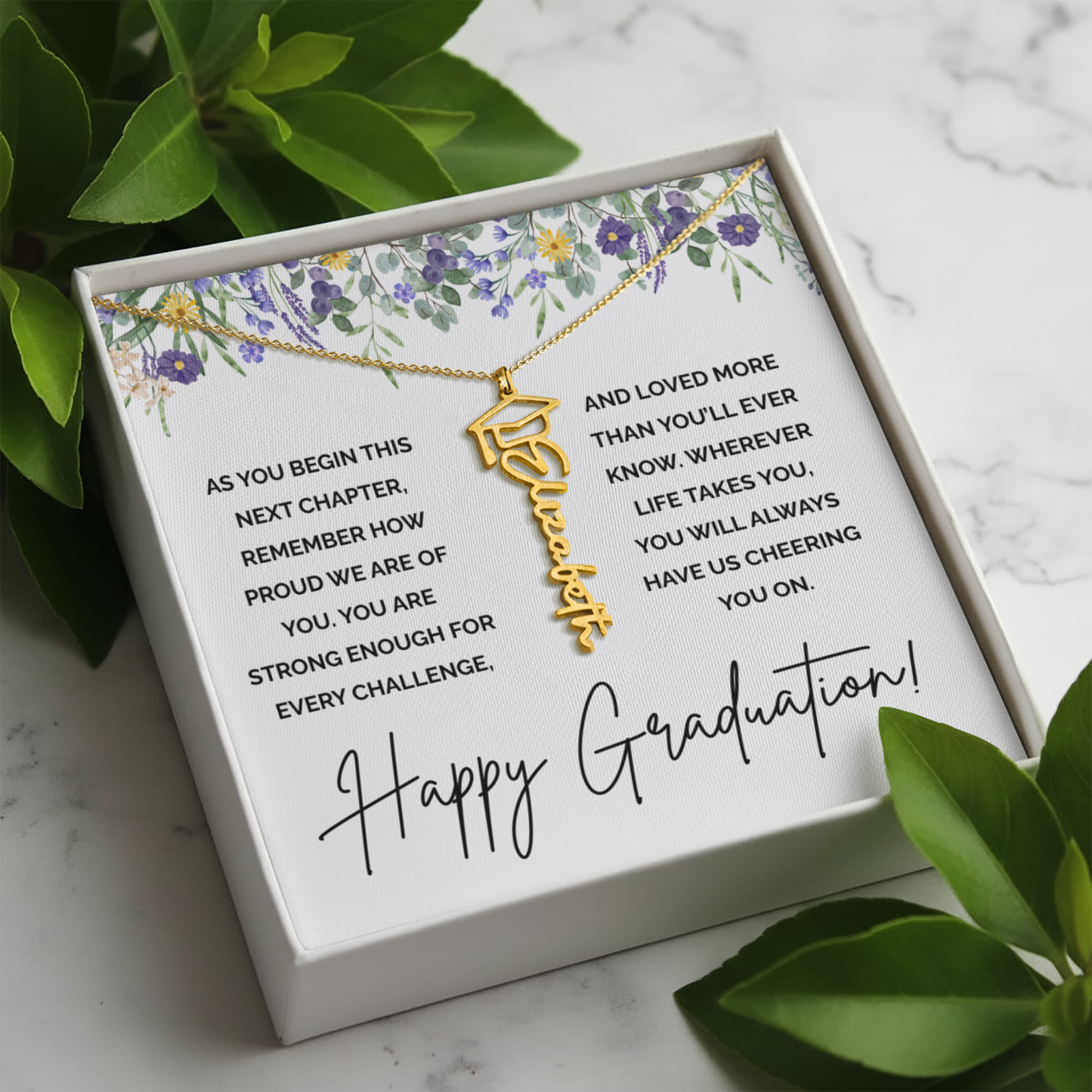 Custom Graduation Necklace Gift for Daughter